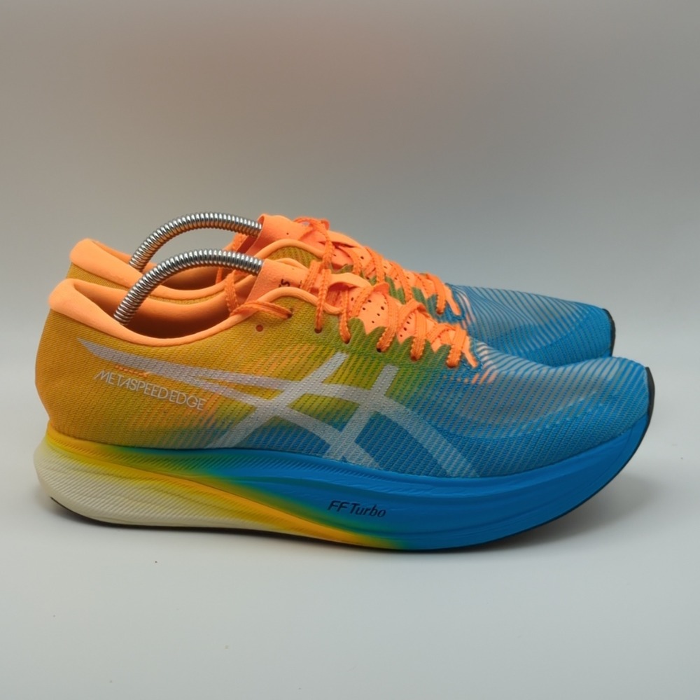 Asics Metaspeed Edge Running Shoes Mens Size 11 Island Blue Orange Pop FF Turbo